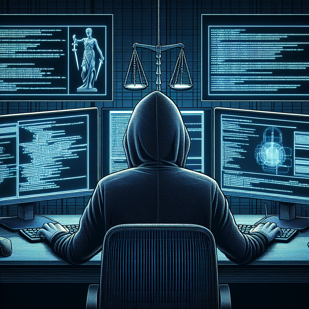 "Infográfico explicativo sobre hacking, destacando diferentes tipos de hackers e suas motivações, para ilustrar o artigo 'O Que é Hacking e é Sempre Ilegal?'"