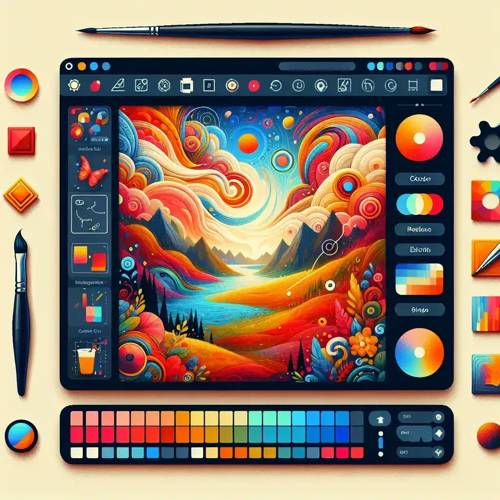 "Imagem de tela mostrando a nova interface do Microsoft Paint, destacando recursos de edição por IA, como ferramentas de remoção de fundo e melhorias em efeitos de pintura."
