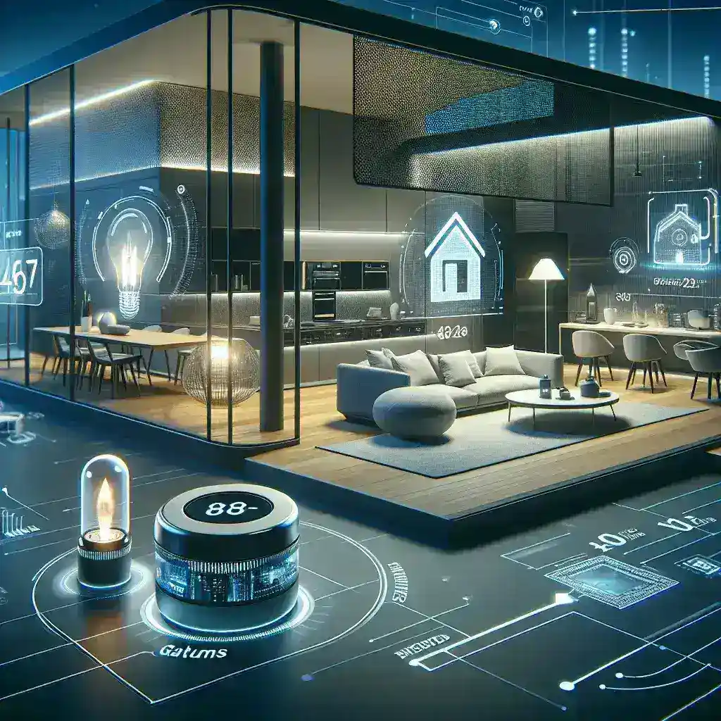 "Smart home technology showcasing real-time gas consumption sensors for energy efficiency"